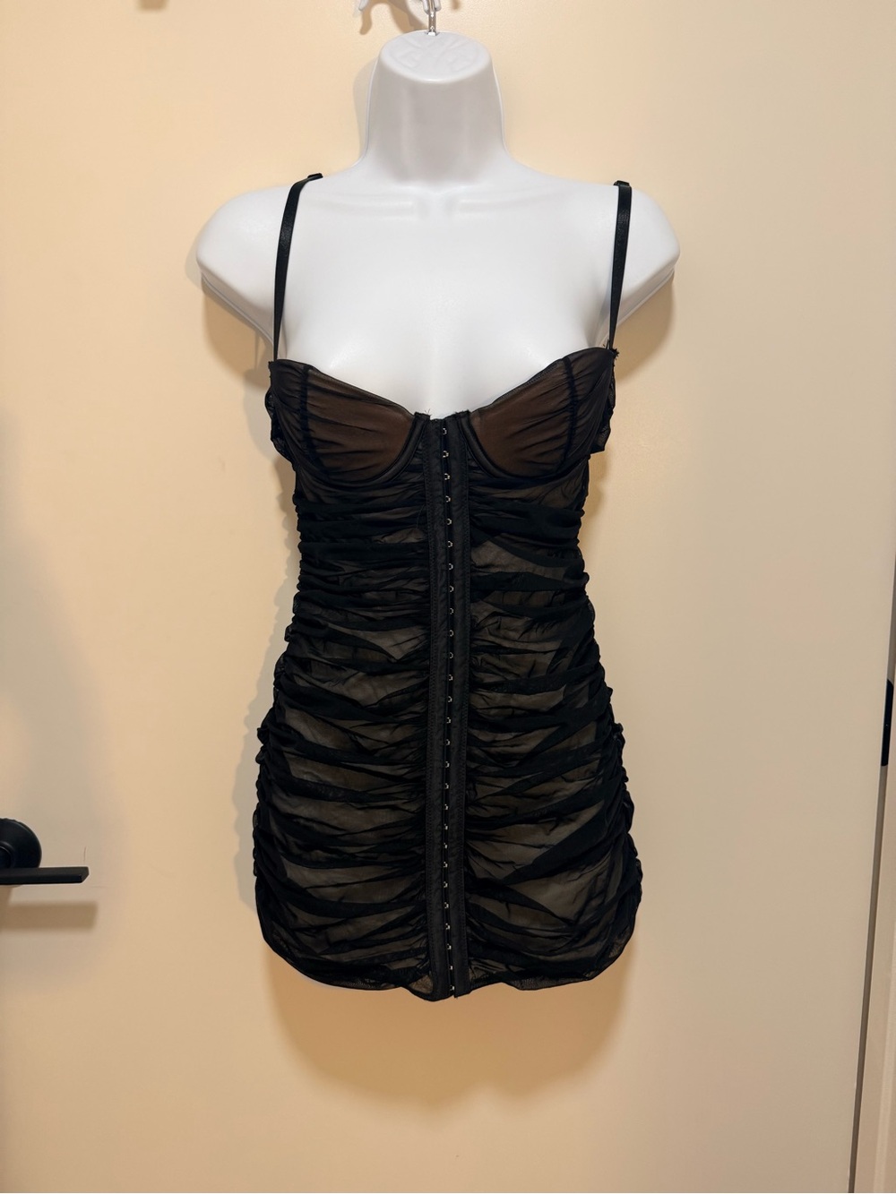 Fashion Nova Black Gimme More Mesh Chemise